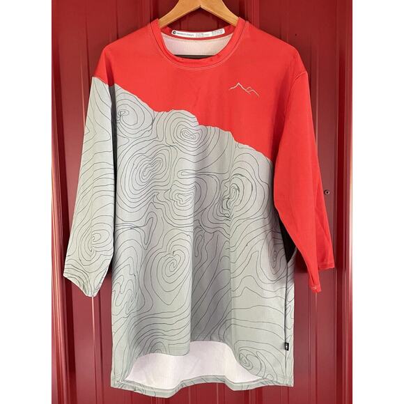 Aero Tech‎ Designs Camber Jersey Cyclewear 3/4 Sleeve Topographic XXL - Picture 1 of 8